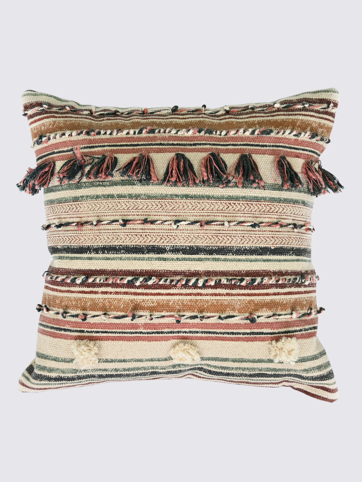 Vayari Block-Printed Square Cushion Cover