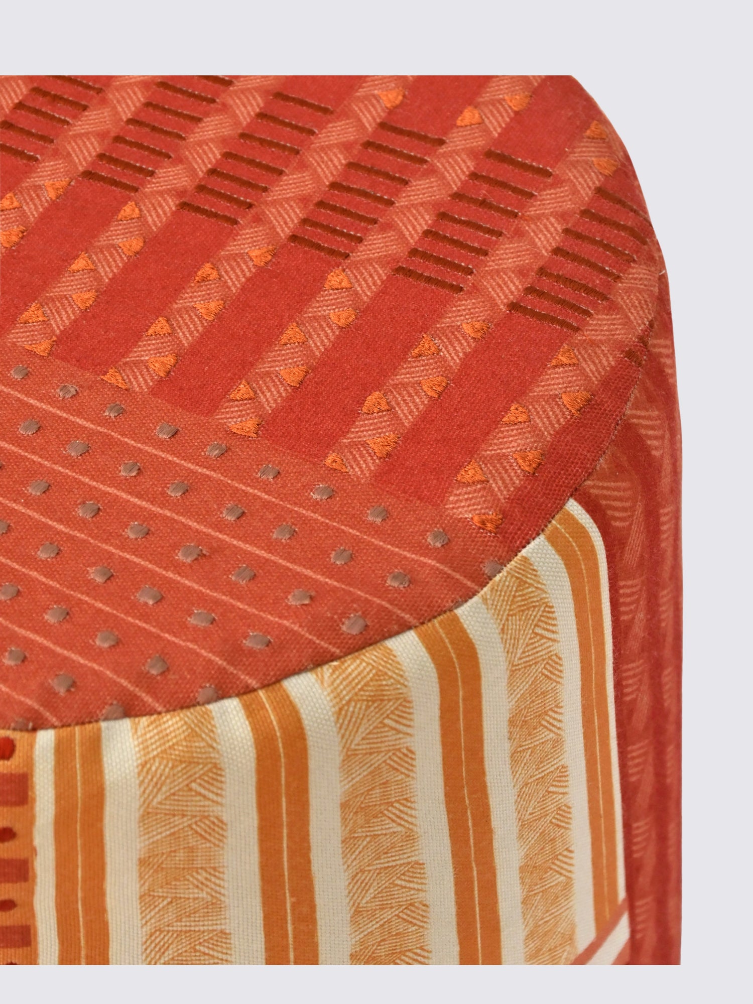 Dhorra kilim ottoman from above — Art Avenue