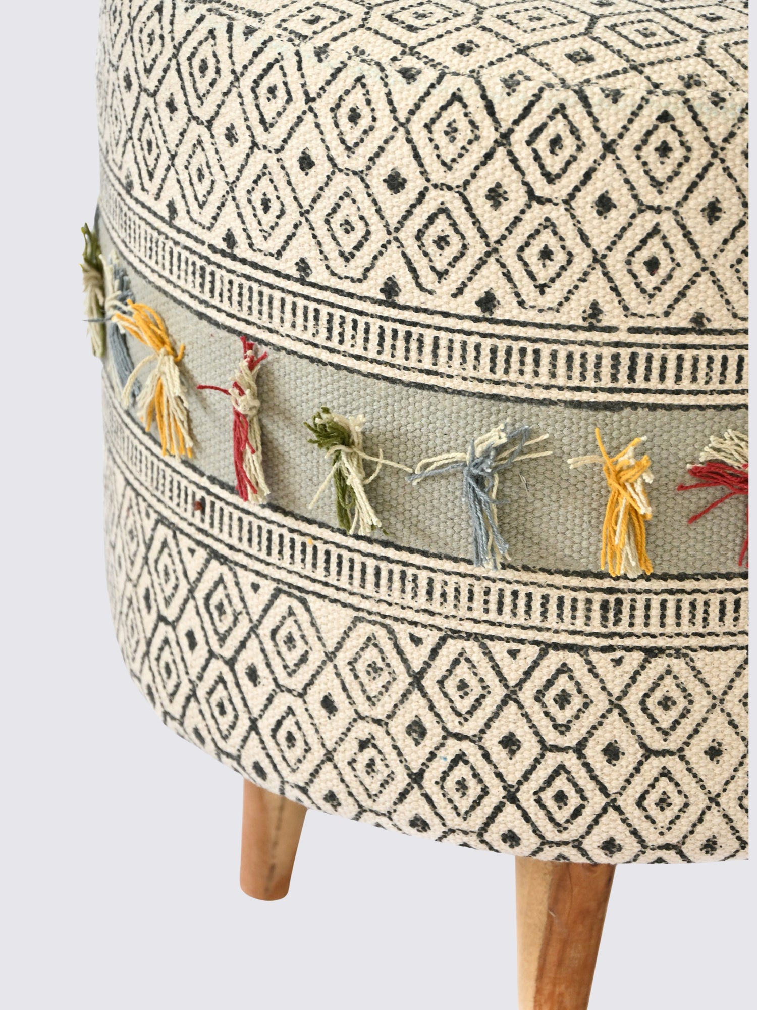 Ferri kilim ottoman from above — Art Avenue