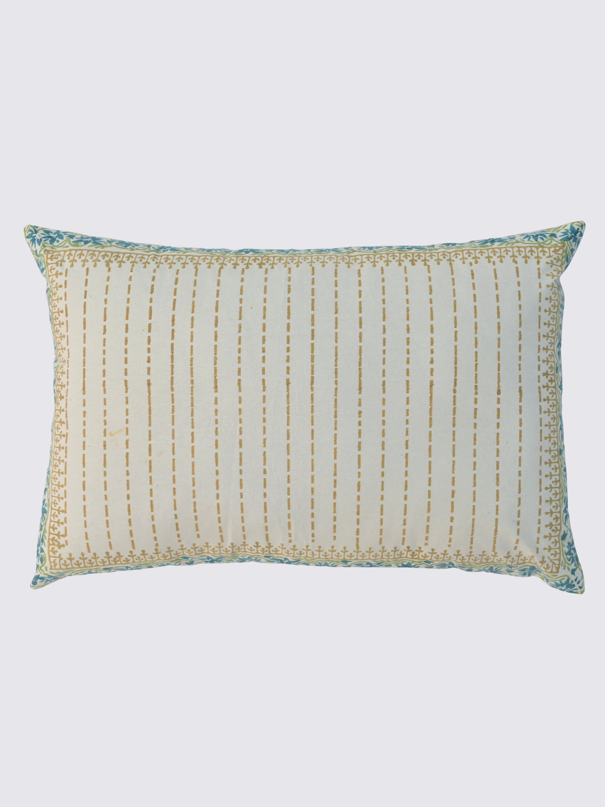 Solifade Block-Printed Lumbar Cushion Cover