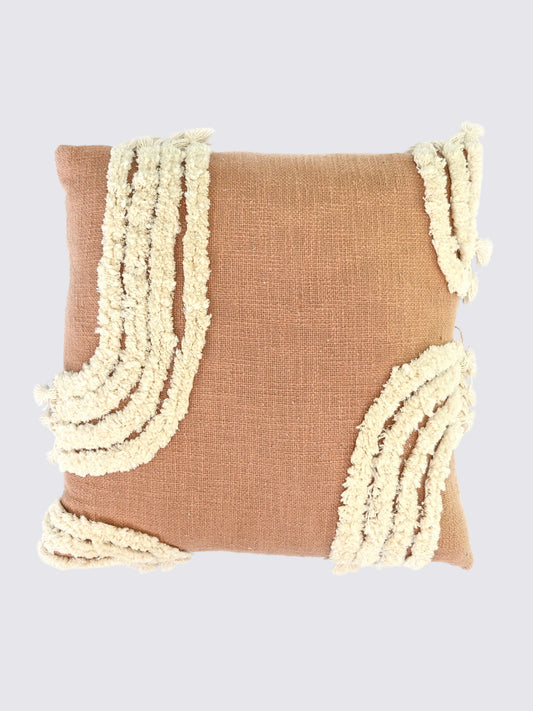 Eloura Hand-Embroidered Square Cushion Cover