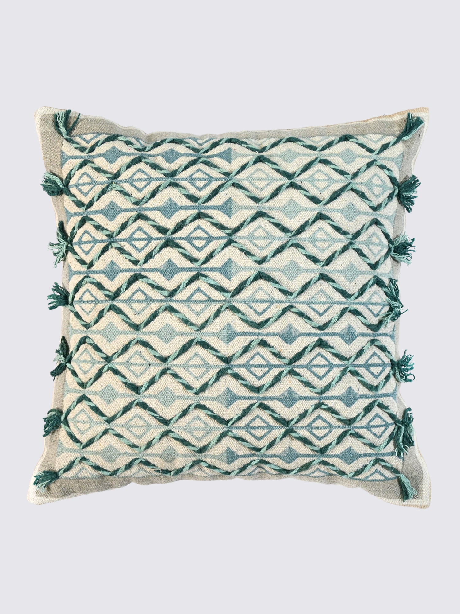Ivoura Block-Printed Square Cushion Cover