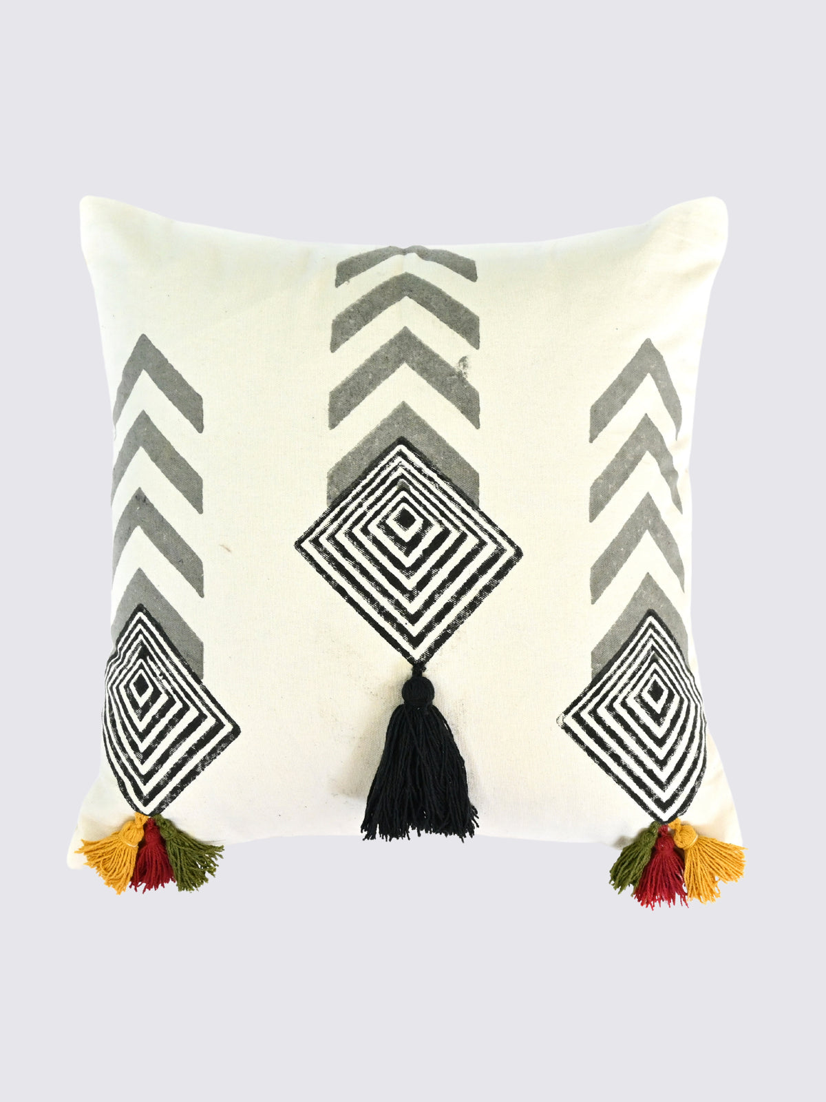 Kiva Block-Printed Square Cushion Cover