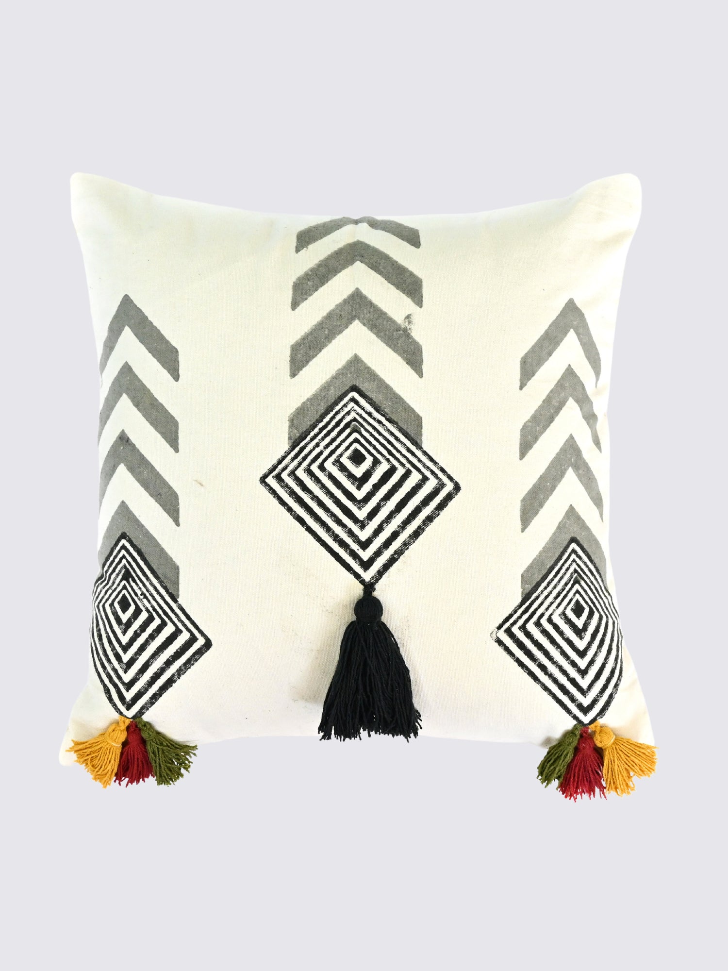 Kiva Block-Printed Square Cushion Cover