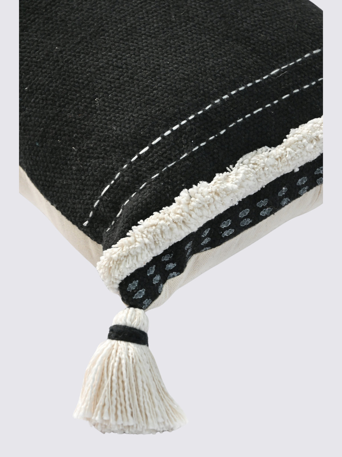 Duskera Hand-Embroidered Lumbar Cushion Cover