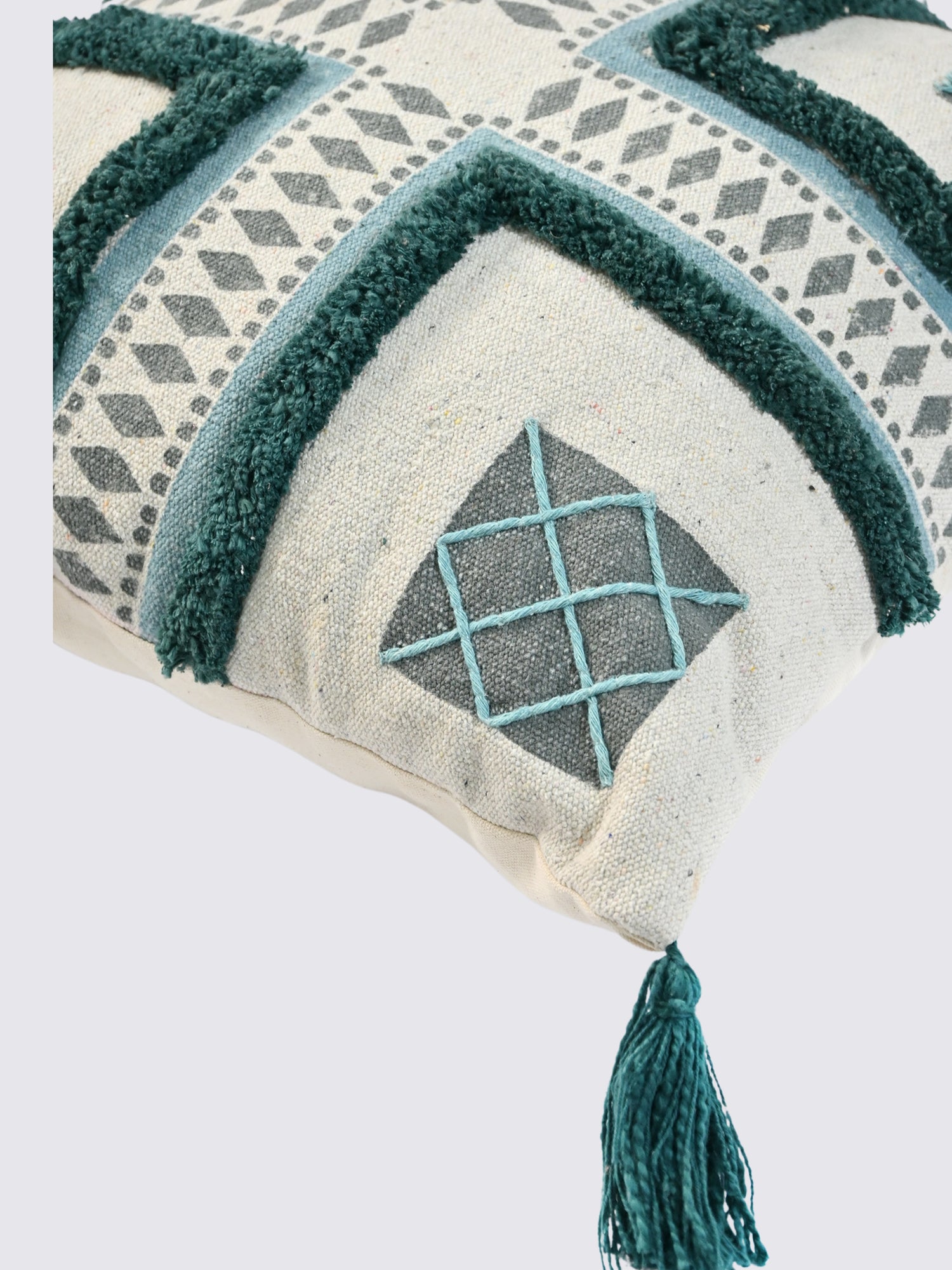 Yuvira Block-Printed Square Cushion Cover