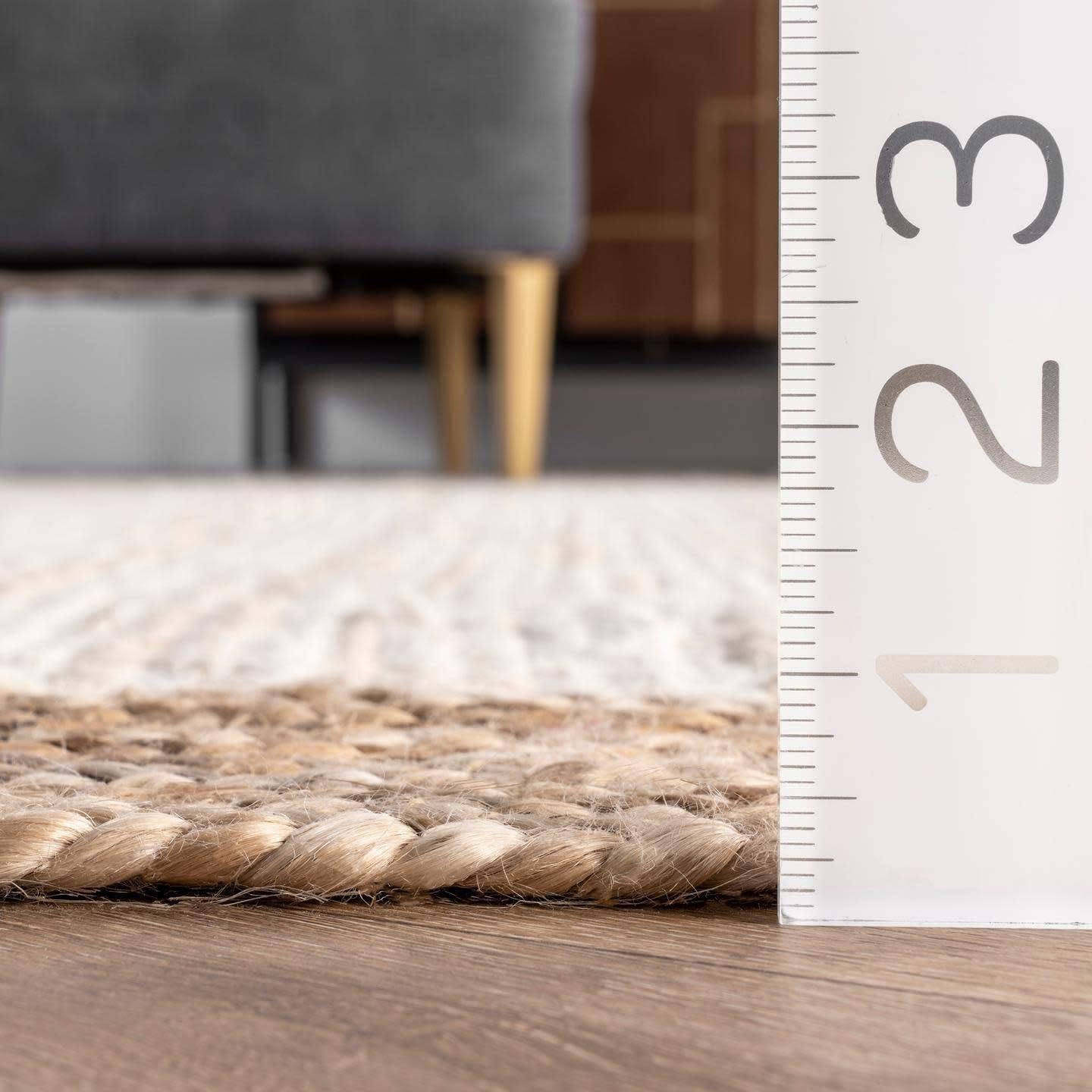 Empty Braided Jute Rug