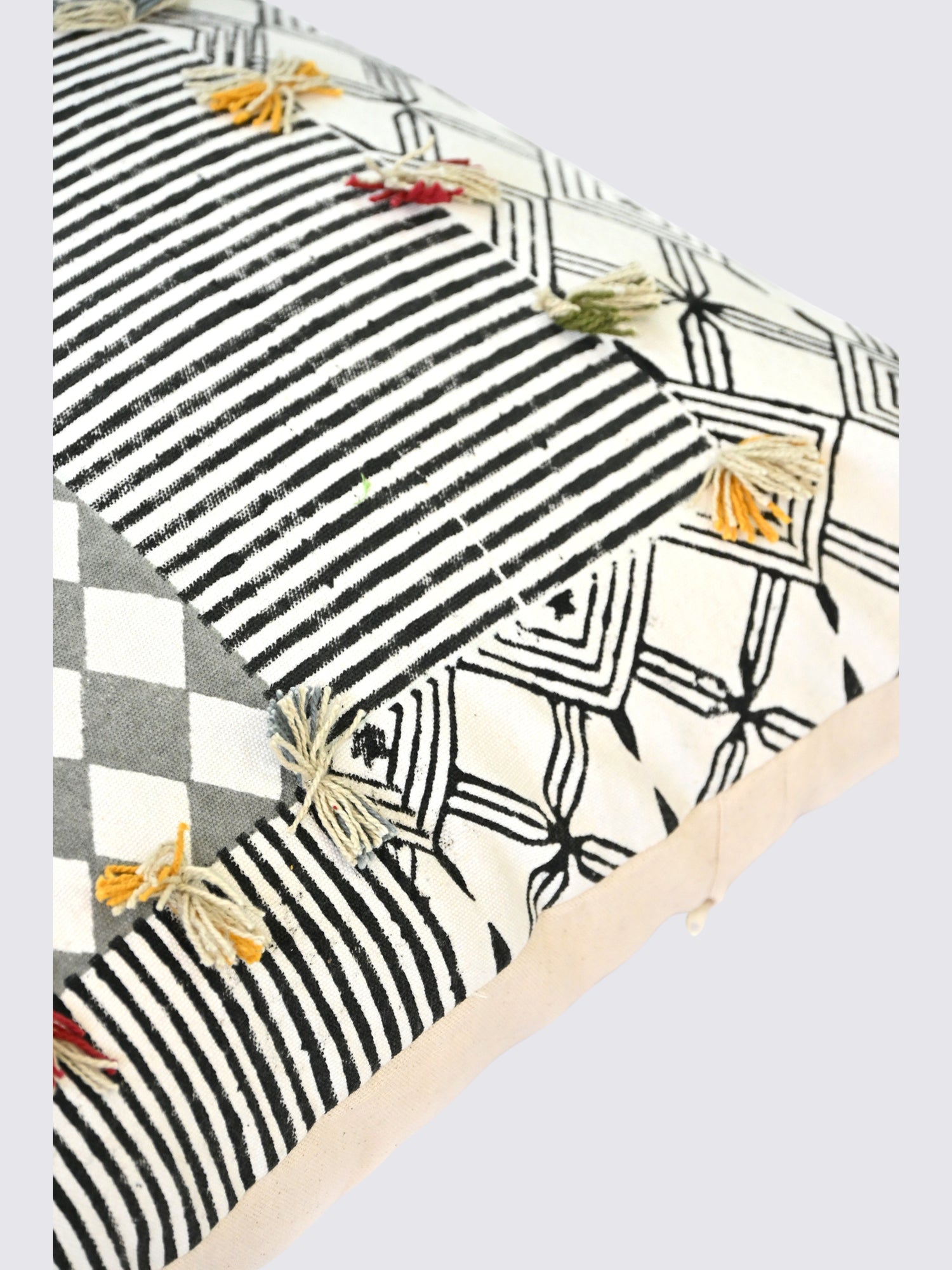 Nooré Block-Printed Square Cushion Cover