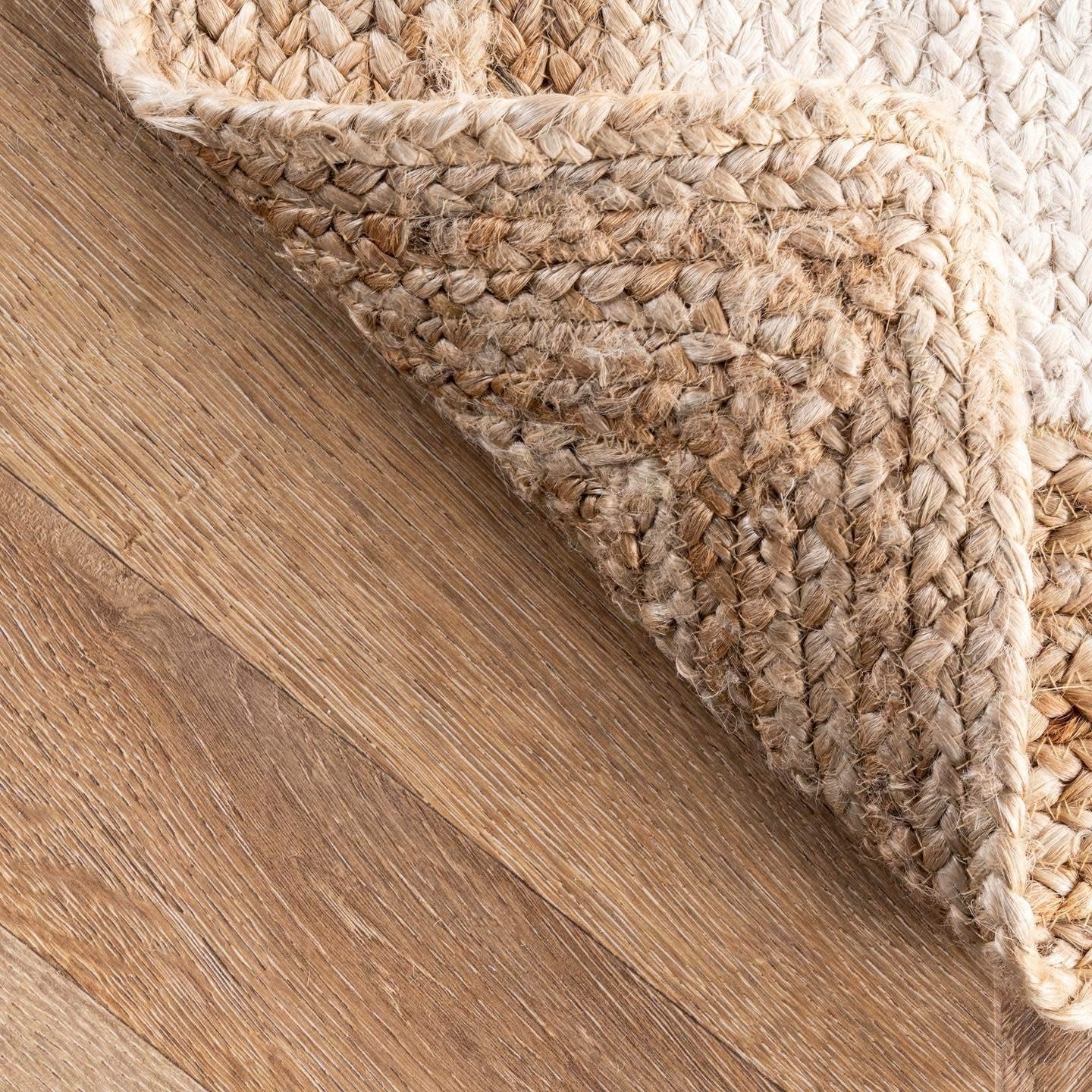 Empty braided jute rug lifestyle — Art Avenue Jaipur