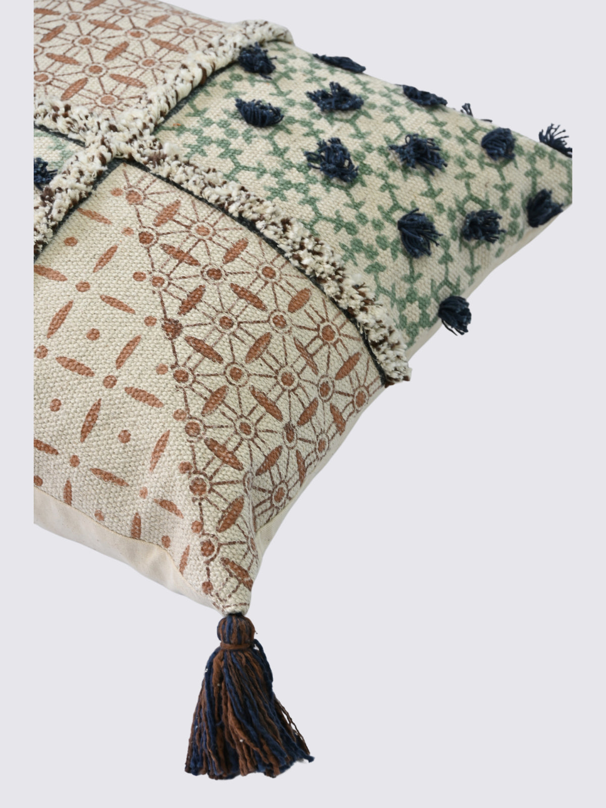 Tayka Block-Printed Square Cushion Cover