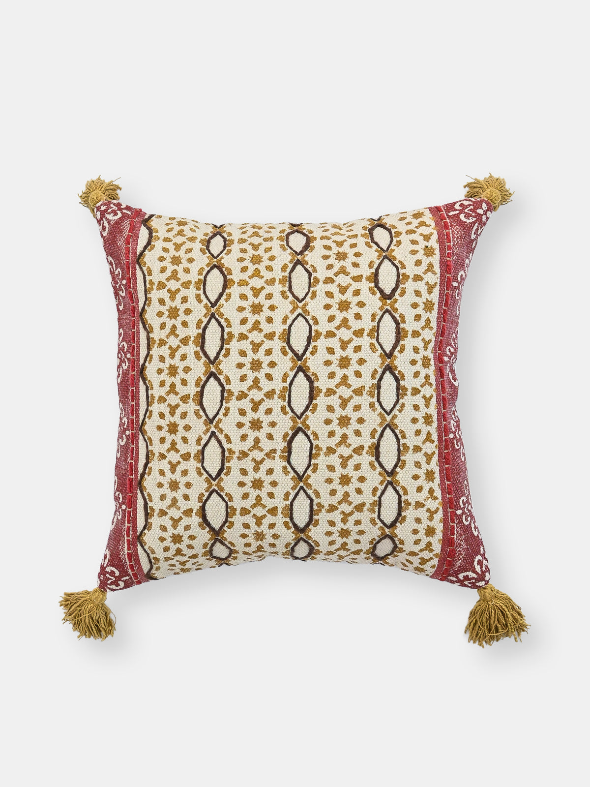 Ravelle Block-Printed Square Cushion Cover