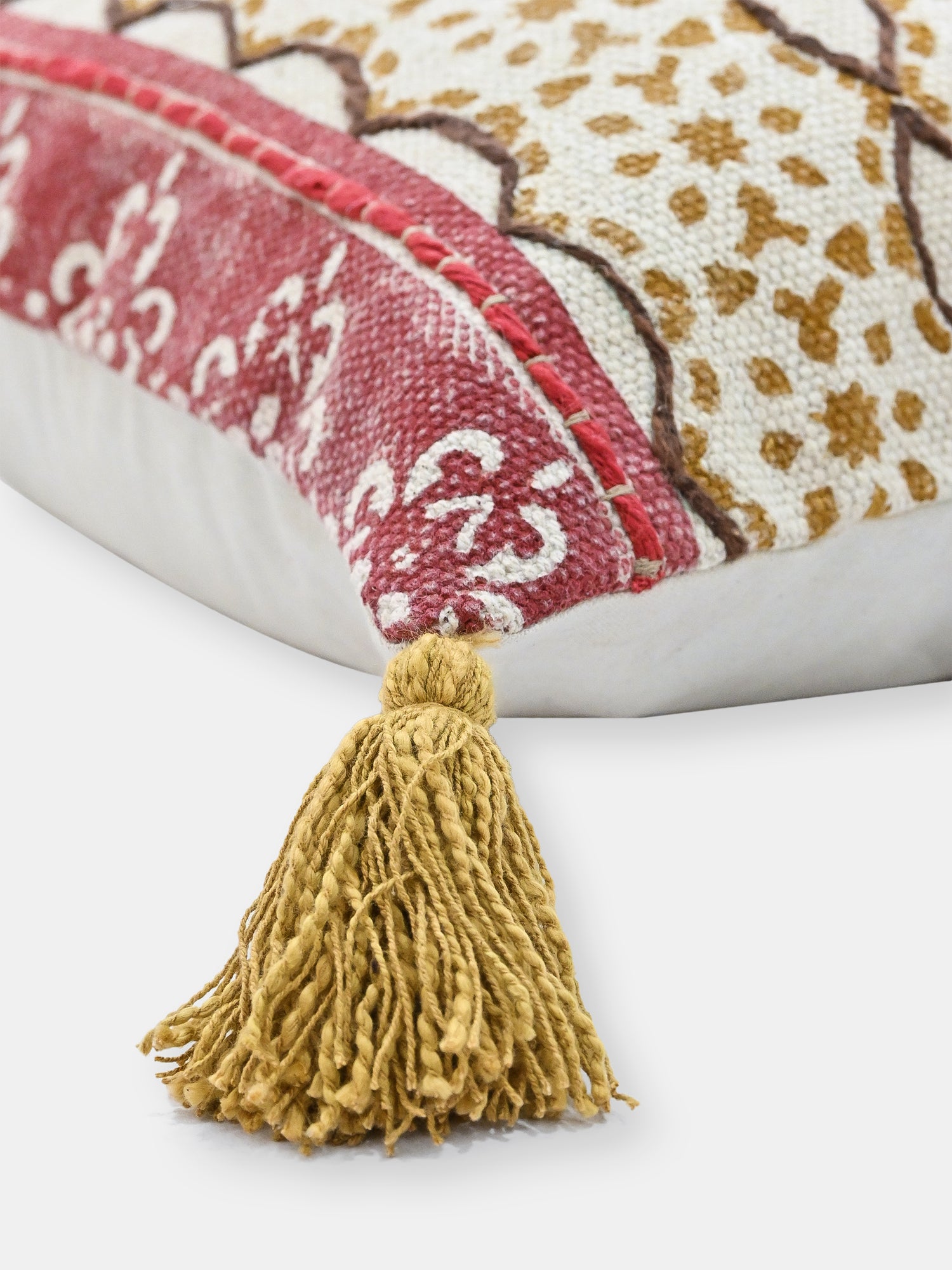 Ravelle Block-Printed Square Cushion Cover