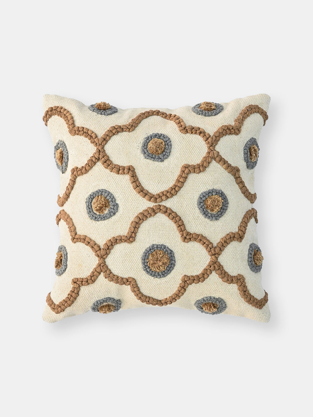 Zenvy Hand-Embroidered Square Cushion Cover