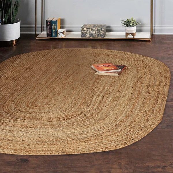 Decent braided jute rug room setting — Art Avenue