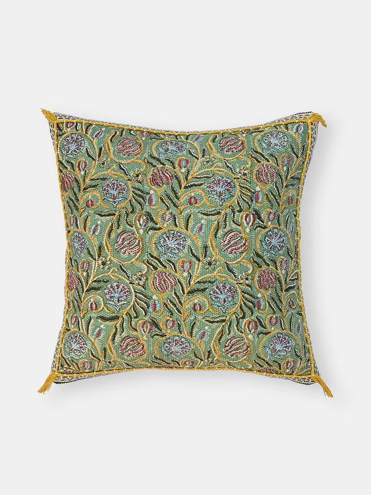 Pattika Block-Printed Square Cushion Cover