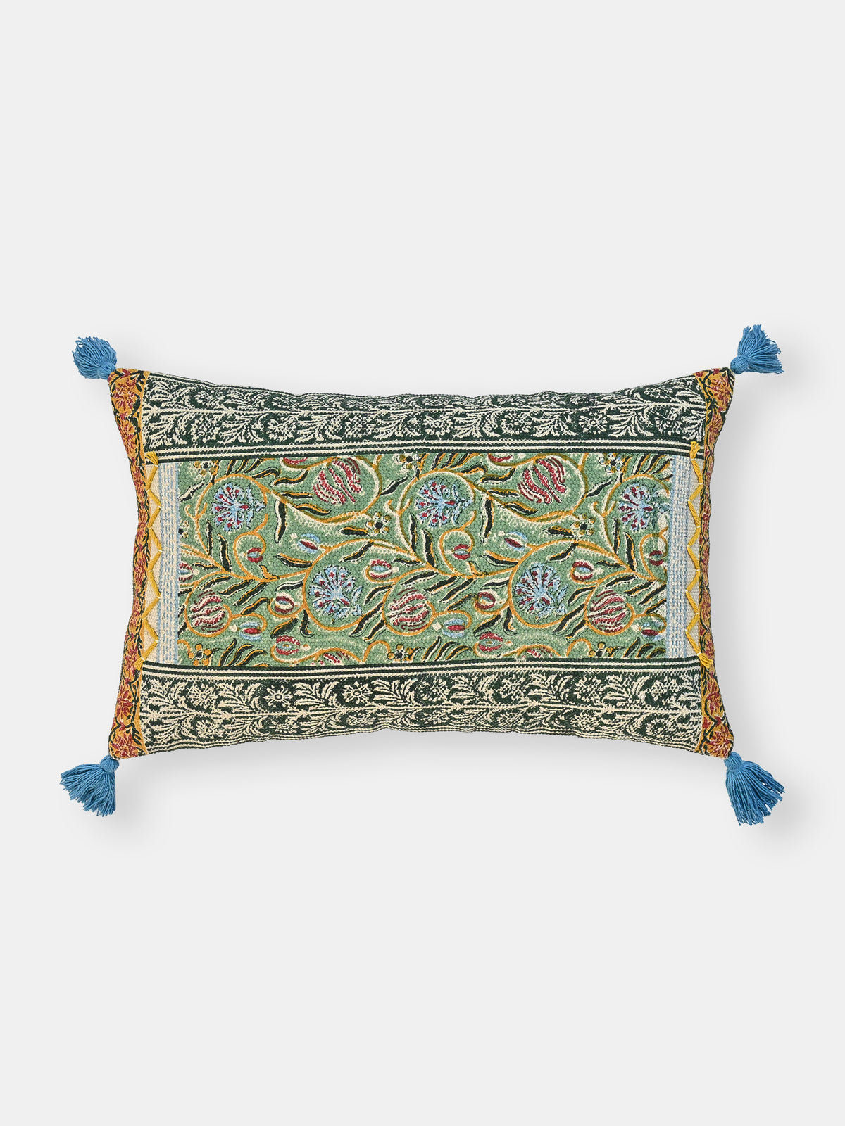 Avani Block-Printed Lumbar Cushion Cover
