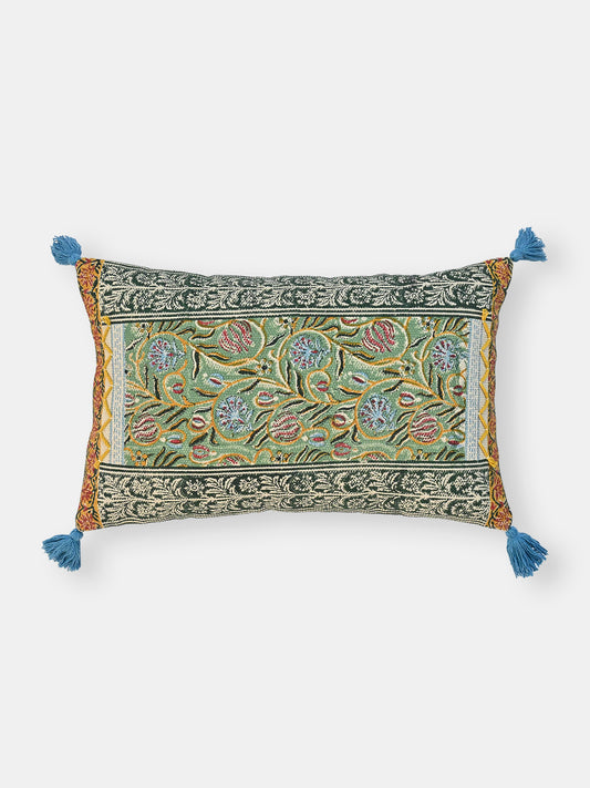Avani Block-Printed Lumbar Cushion Cover