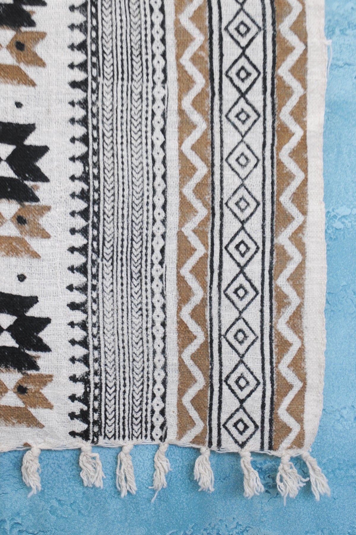 Simsun Block-Printed Cotton Throw