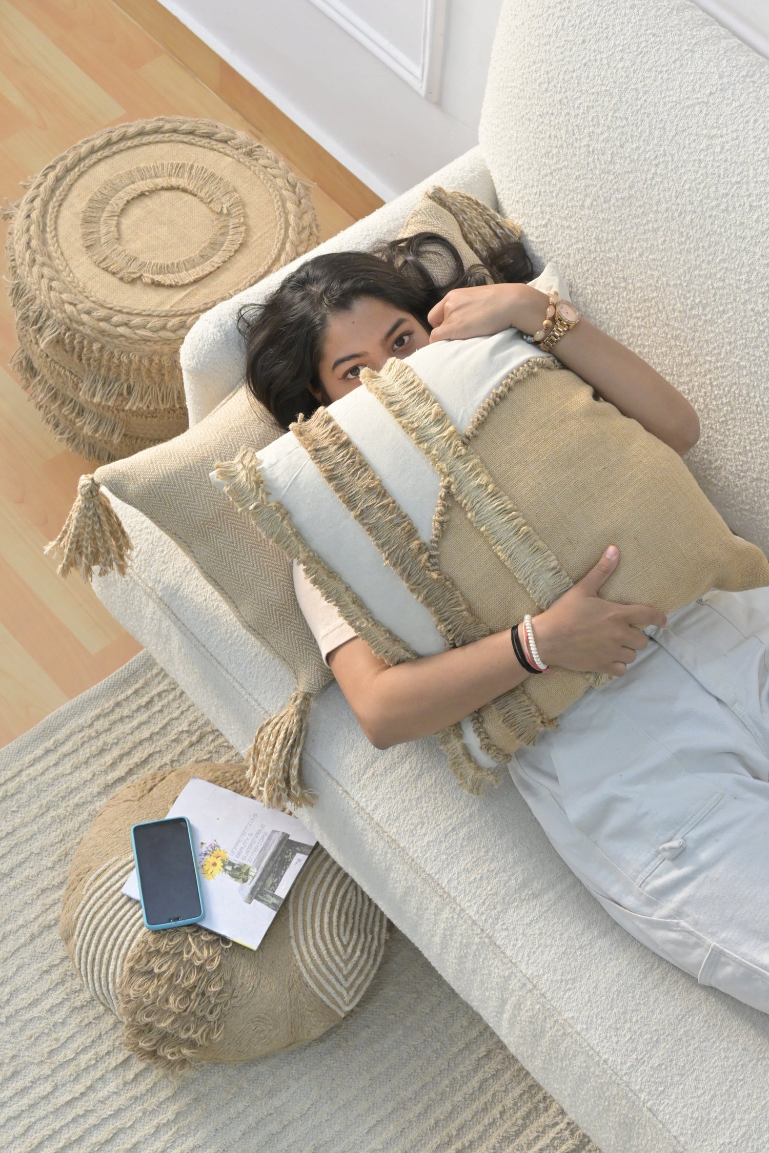 Mirae Handwoven Square Cushion Cover