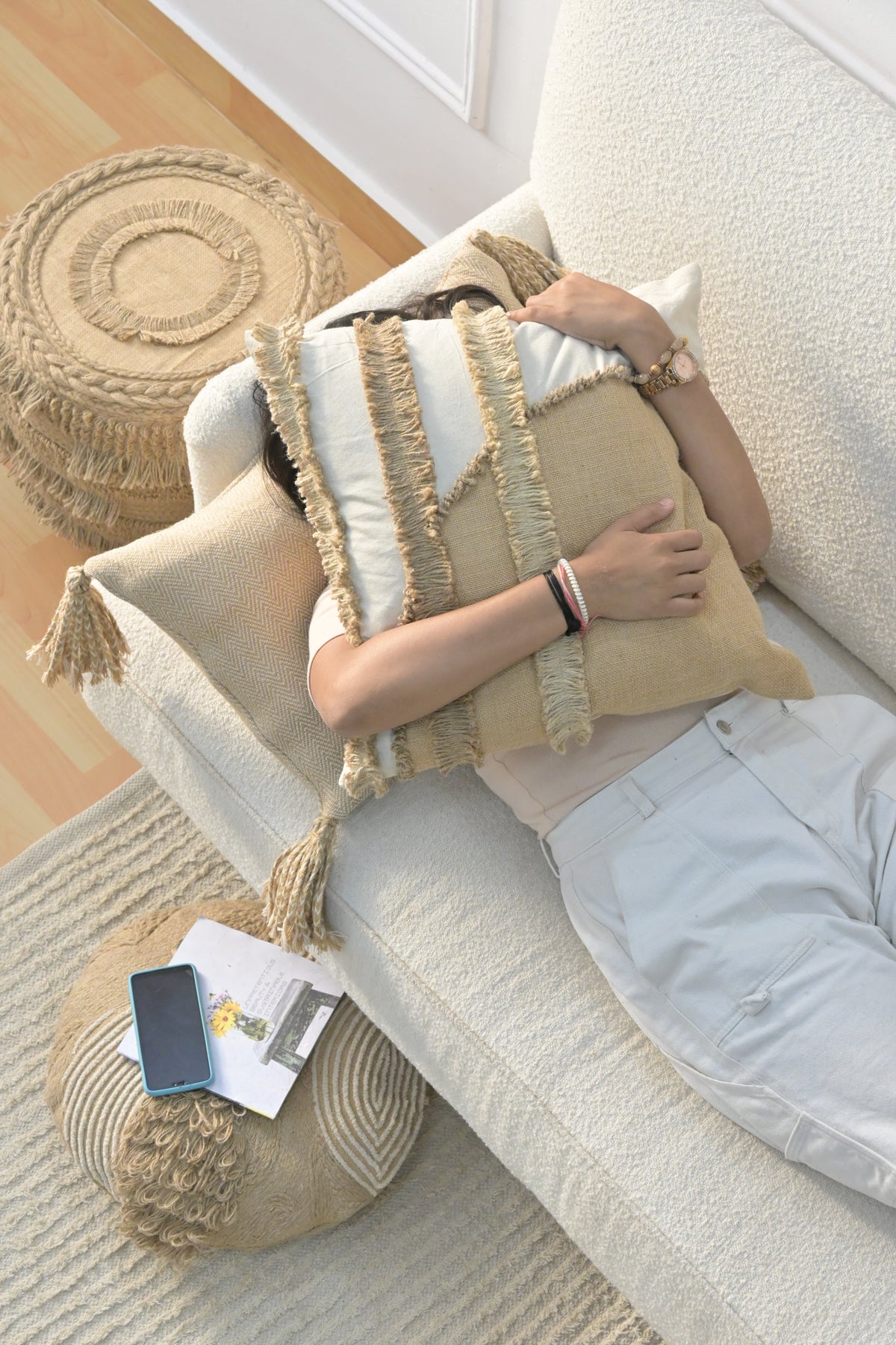 Mirae Handwoven Square Cushion Cover