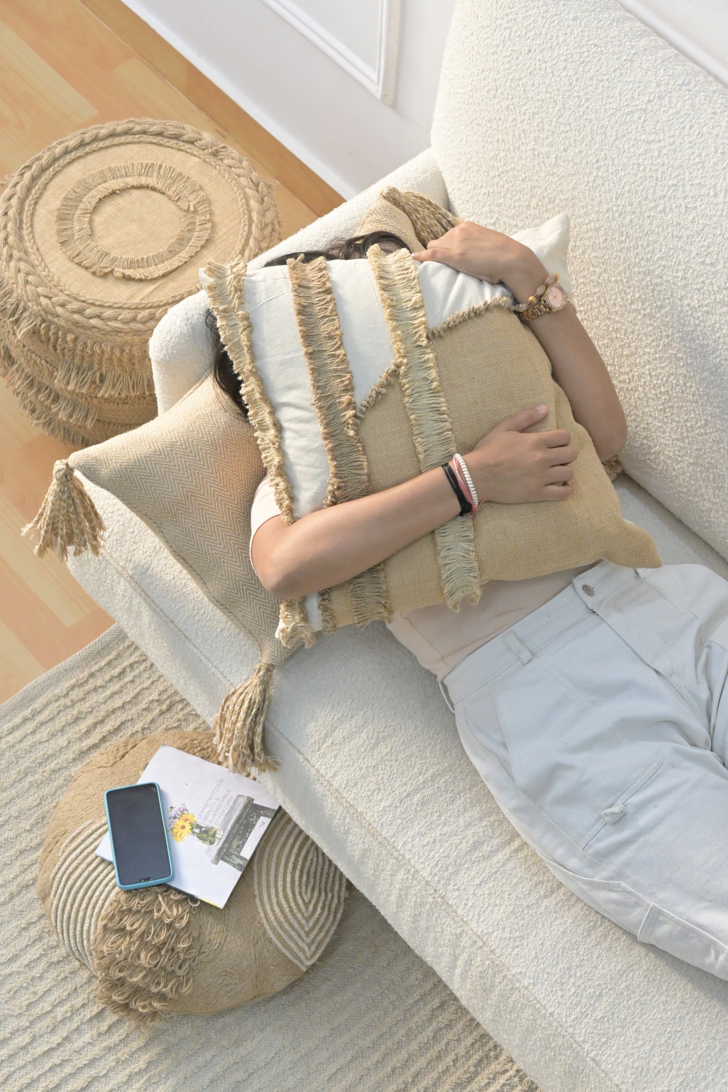 Mirae Handwoven Square Cushion Cover