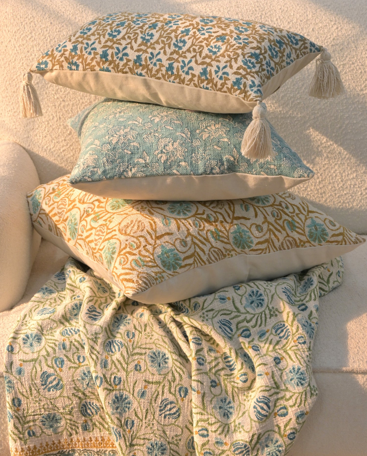 Mistrosa Block-Printed Square Cushion Cover