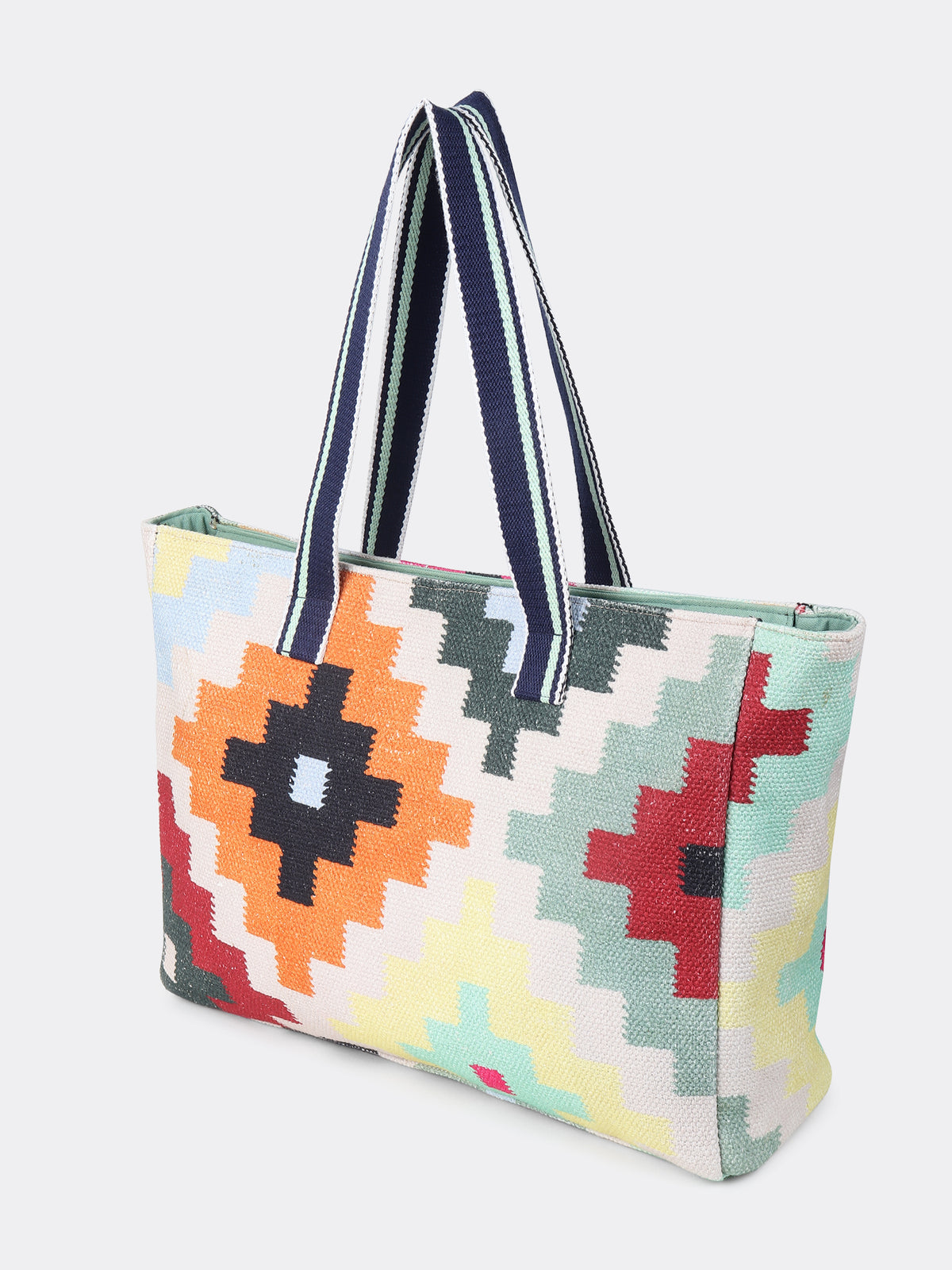 Velisse embroidered tote bag lifestyle — Art Avenue