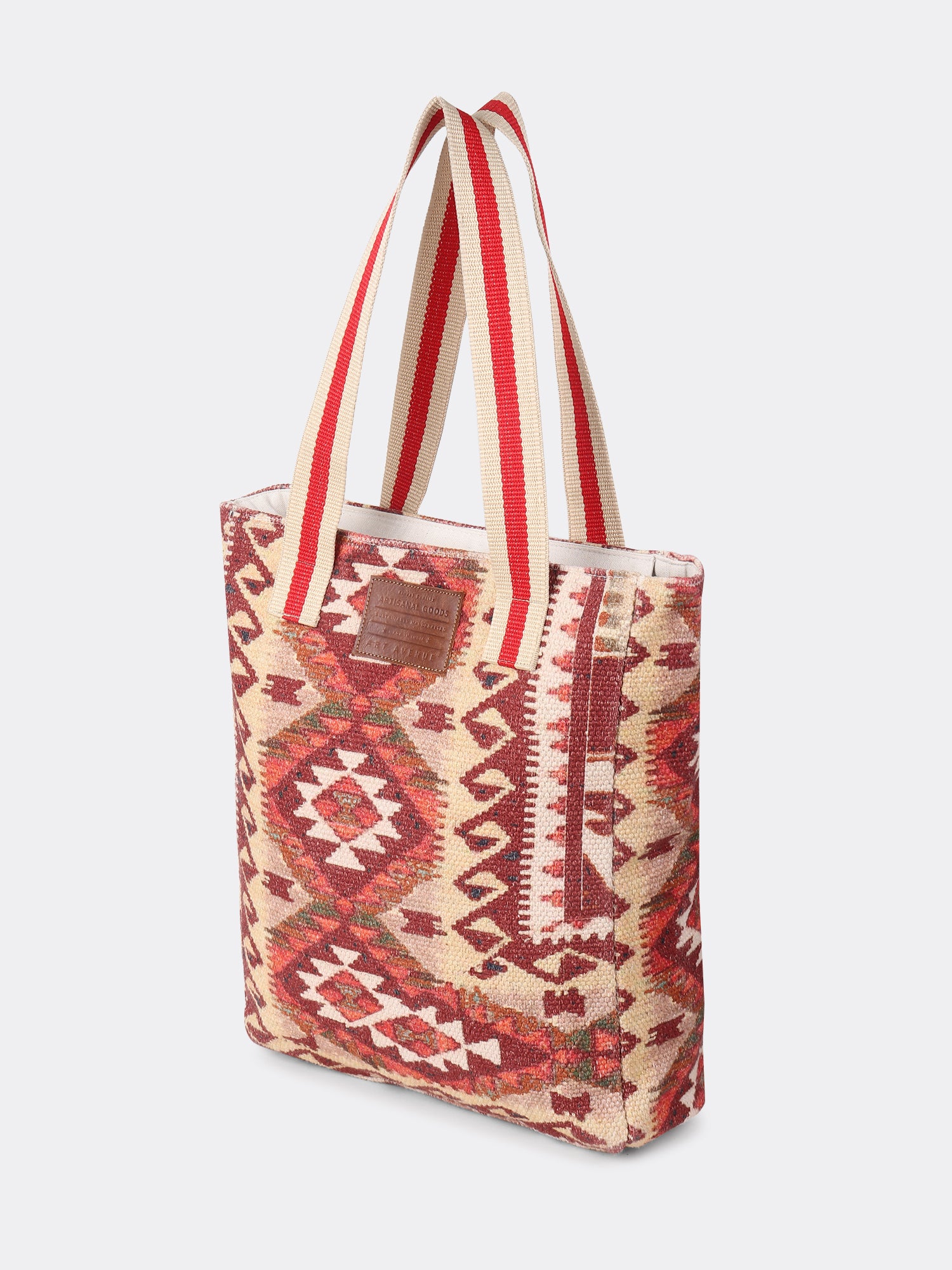 Valmora embroidered tote bag lifestyle — Art Avenue