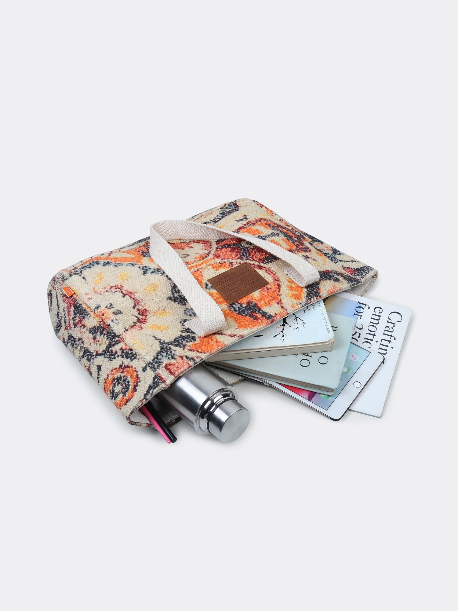 Faburra cotton tote bag on shoulder — Art Avenue