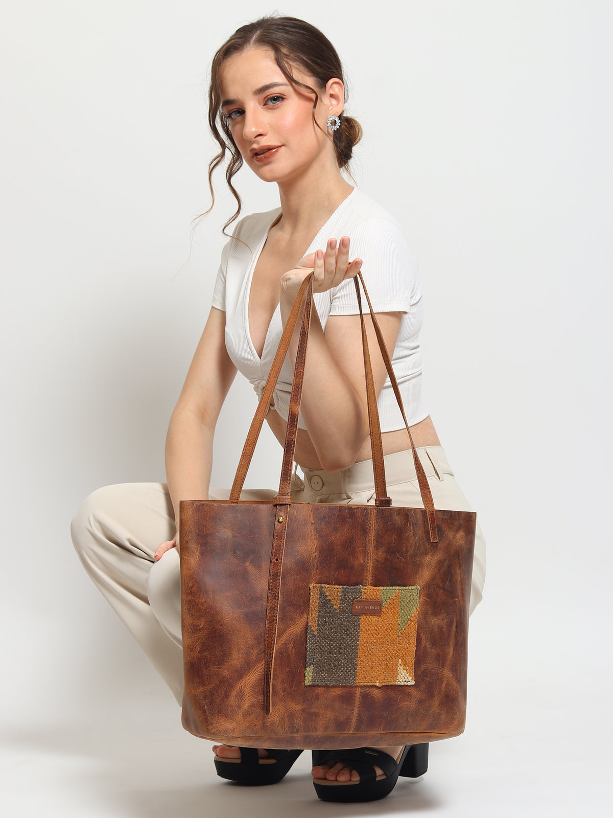 Avarice tote bag side view — Art Avenue
