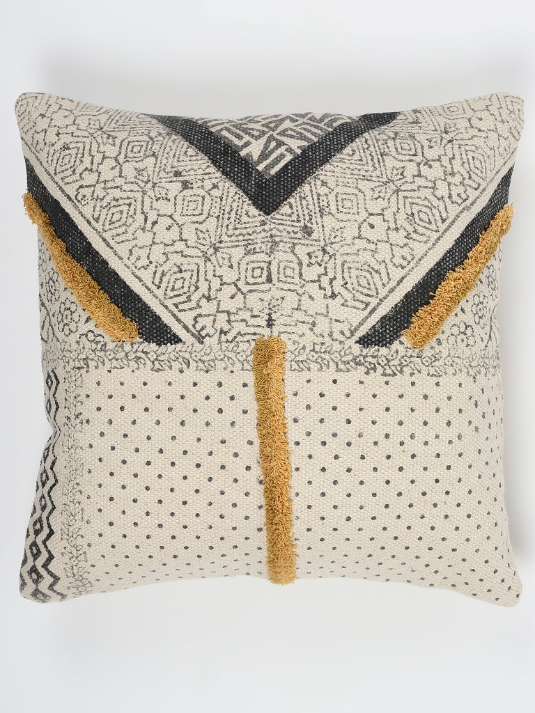 Lilith Block-Printed Square Cushion Cover