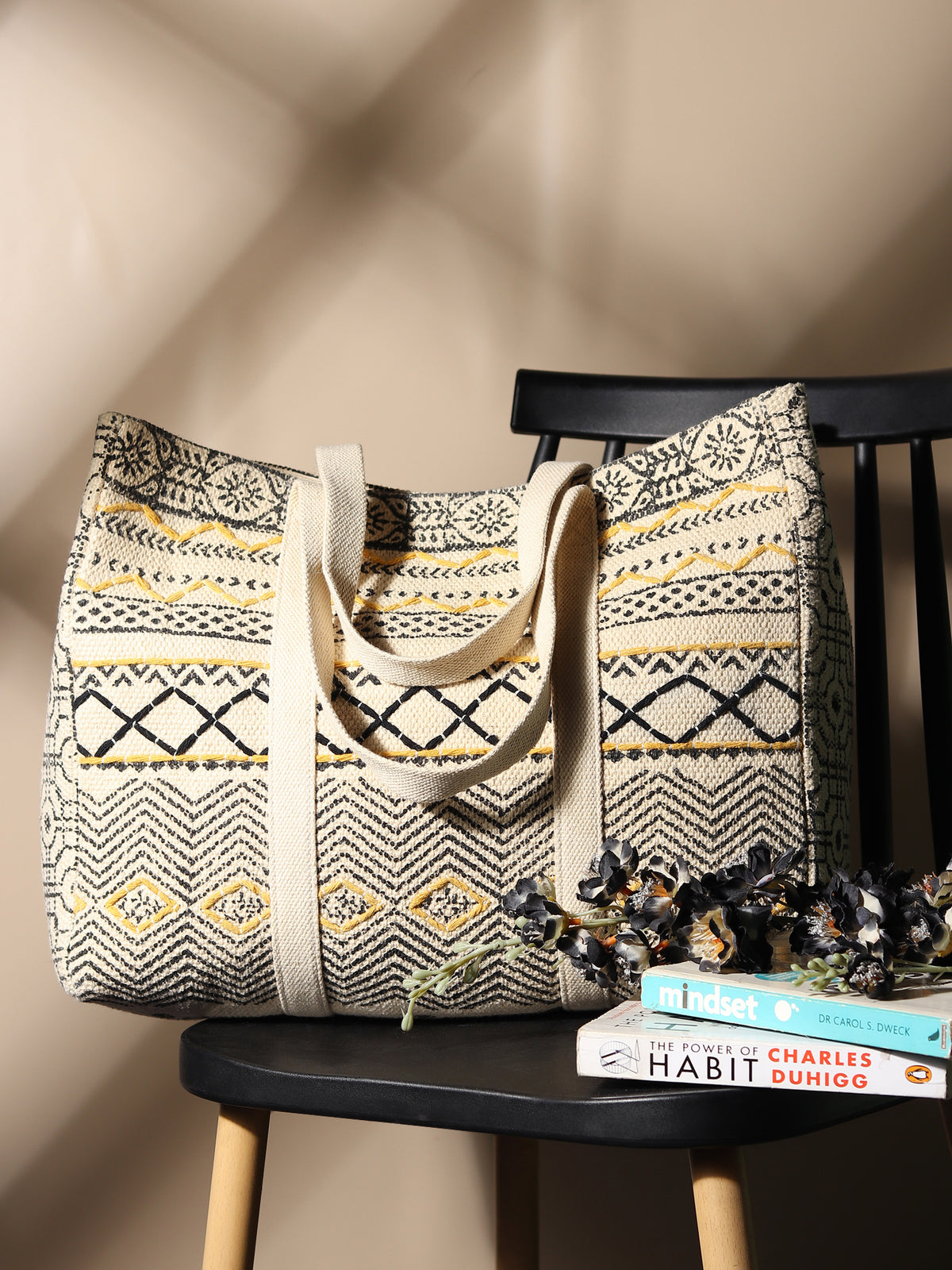 Banias cotton tote bag lifestyle — Art Avenue