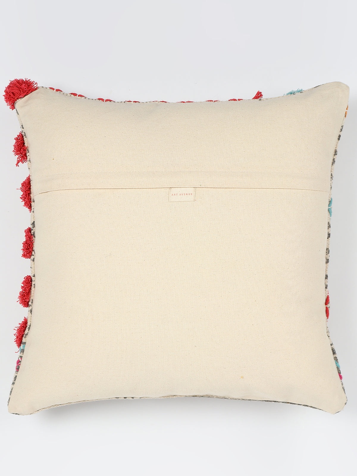 Brisk Block-Printed Square Cushion Cover