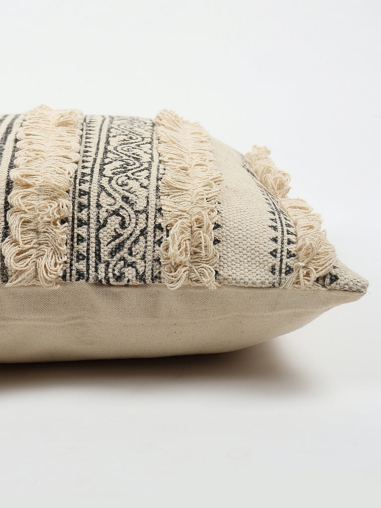Marte Block-Printed Square Cushion Cover