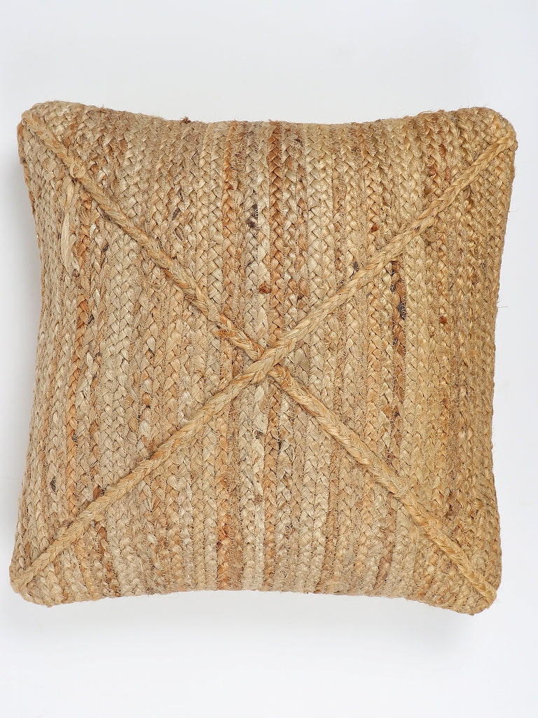 Vata Braided Jute Square Cushion Cover