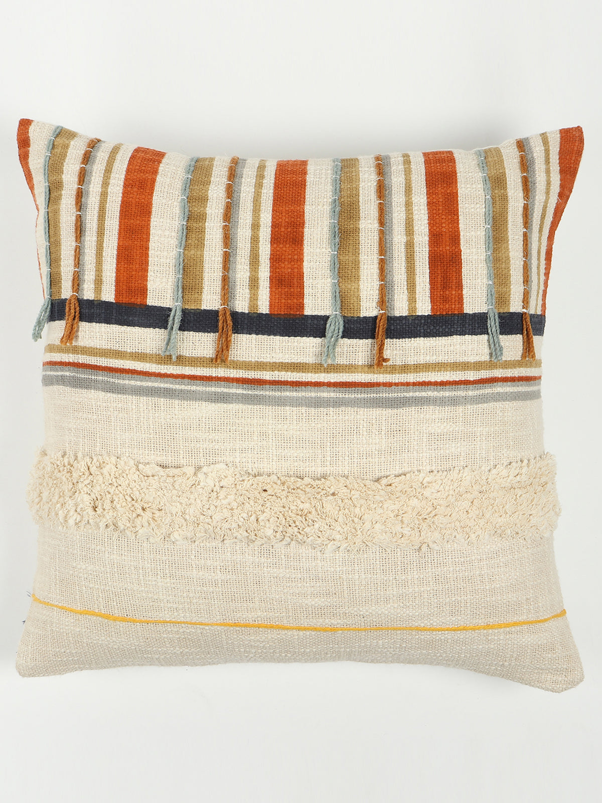 Elektra Printed Tufted Square Cushion Cover