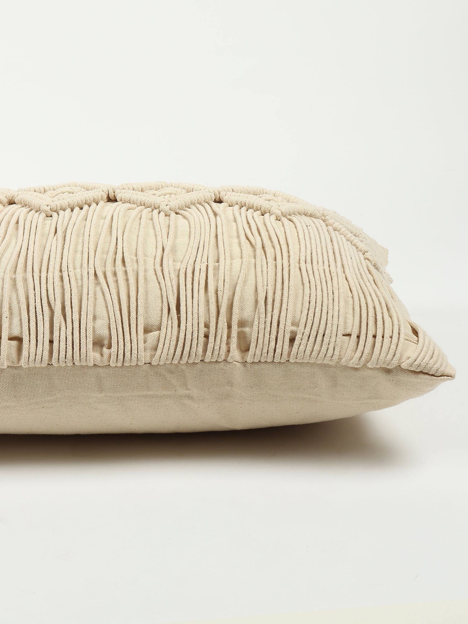 Diamond Macramé Lumbar Cushion Cover