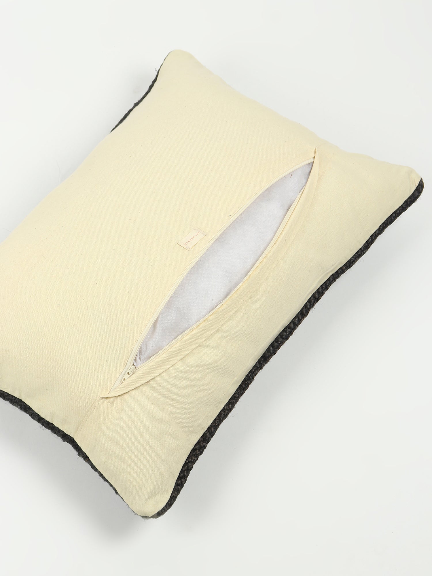 Kashiwa Overdyed Braided Jute Lumbar Cushion Cover