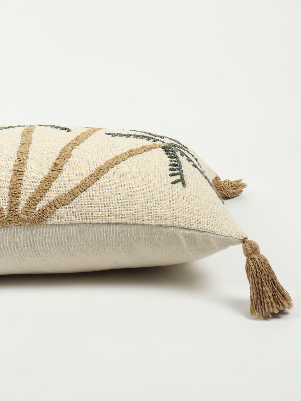 Amulius Tree Hand-Embroidered Lumbar Cushion Cover