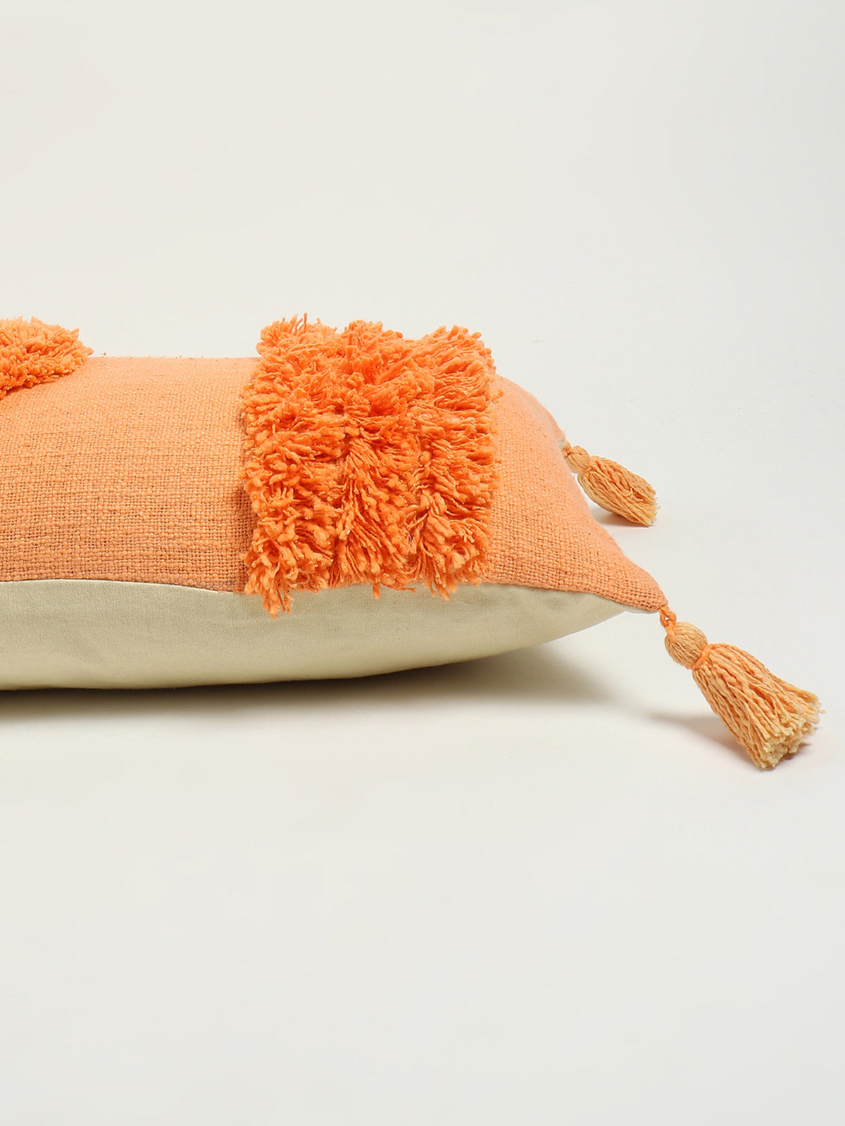 Sirsa Overdyed Shaggy Lumbar Cushion Cover