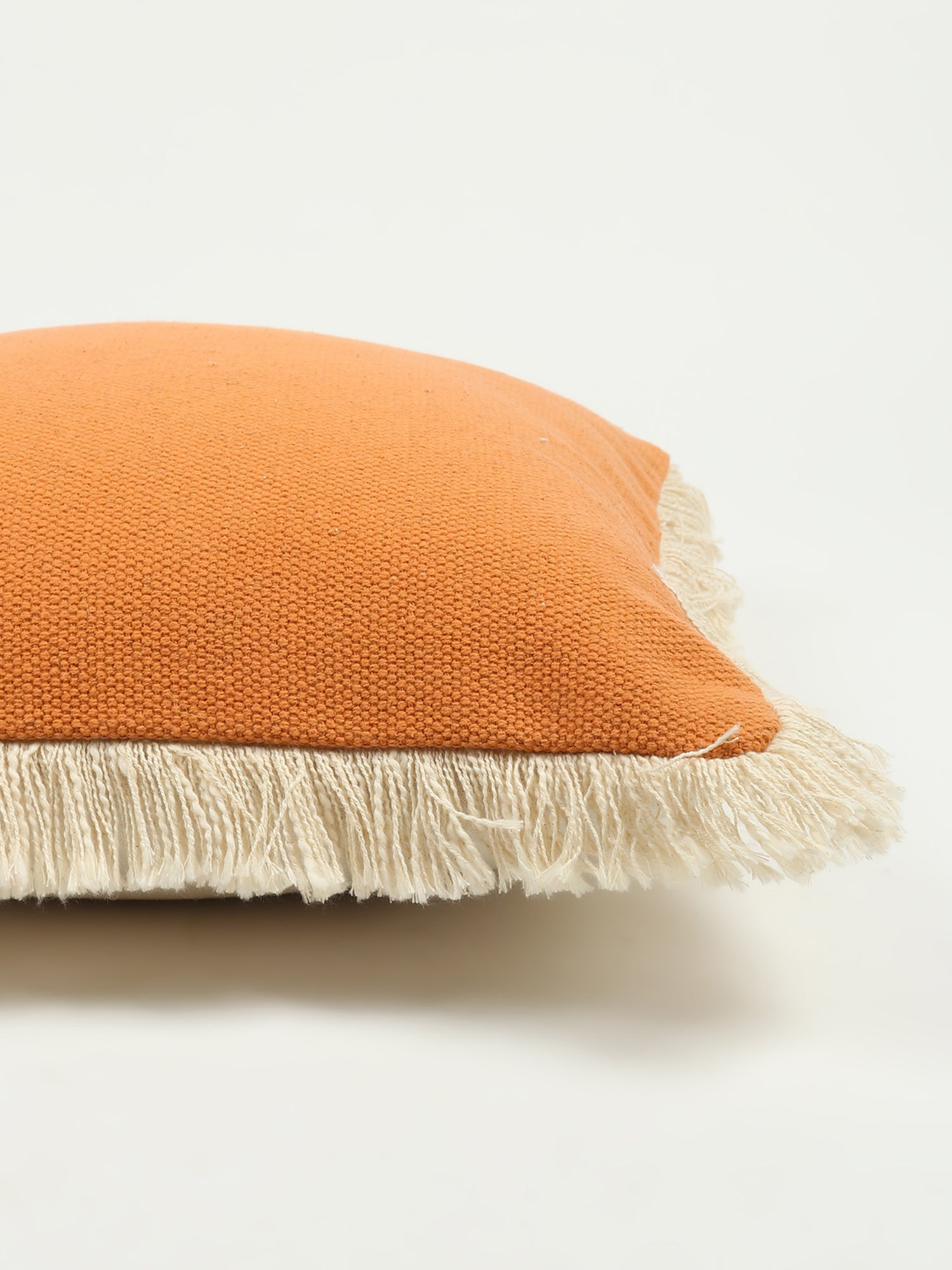 Gunnr Solid Orange Square Cushion Cover