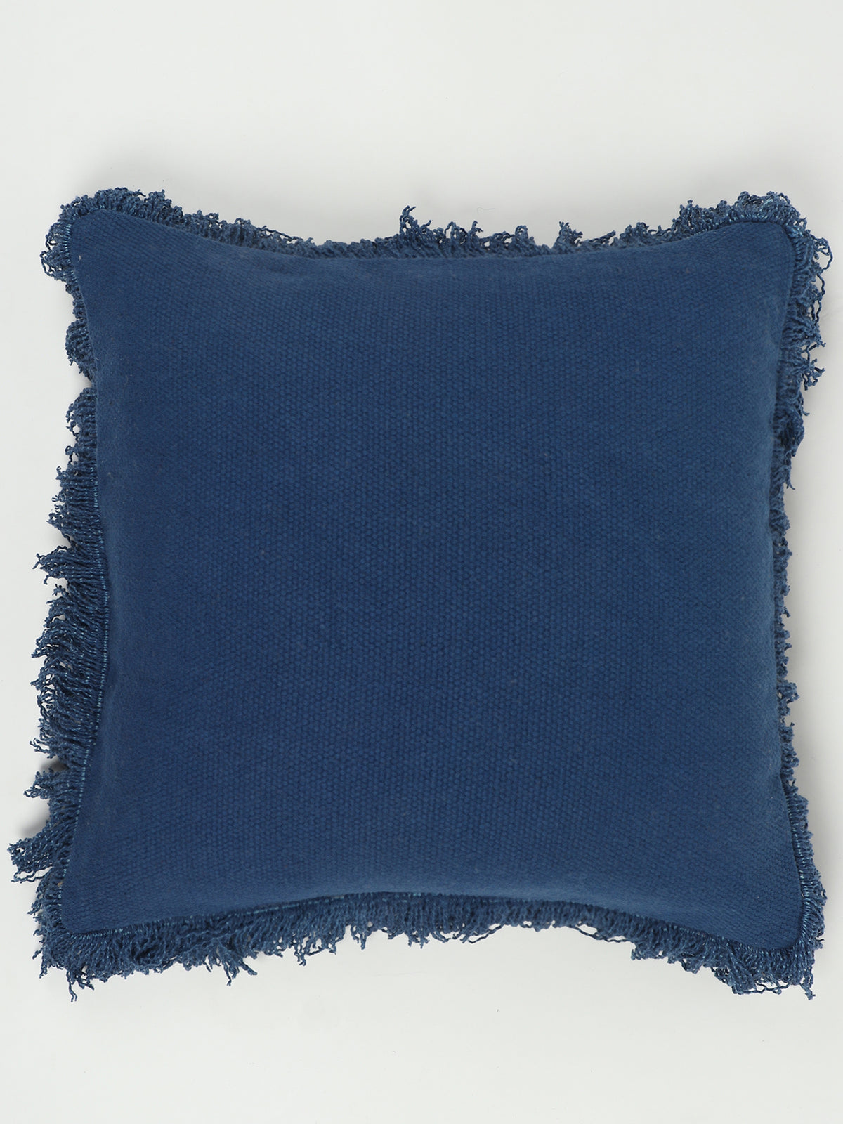 Hektor Solid Blue Square Cushion Cover