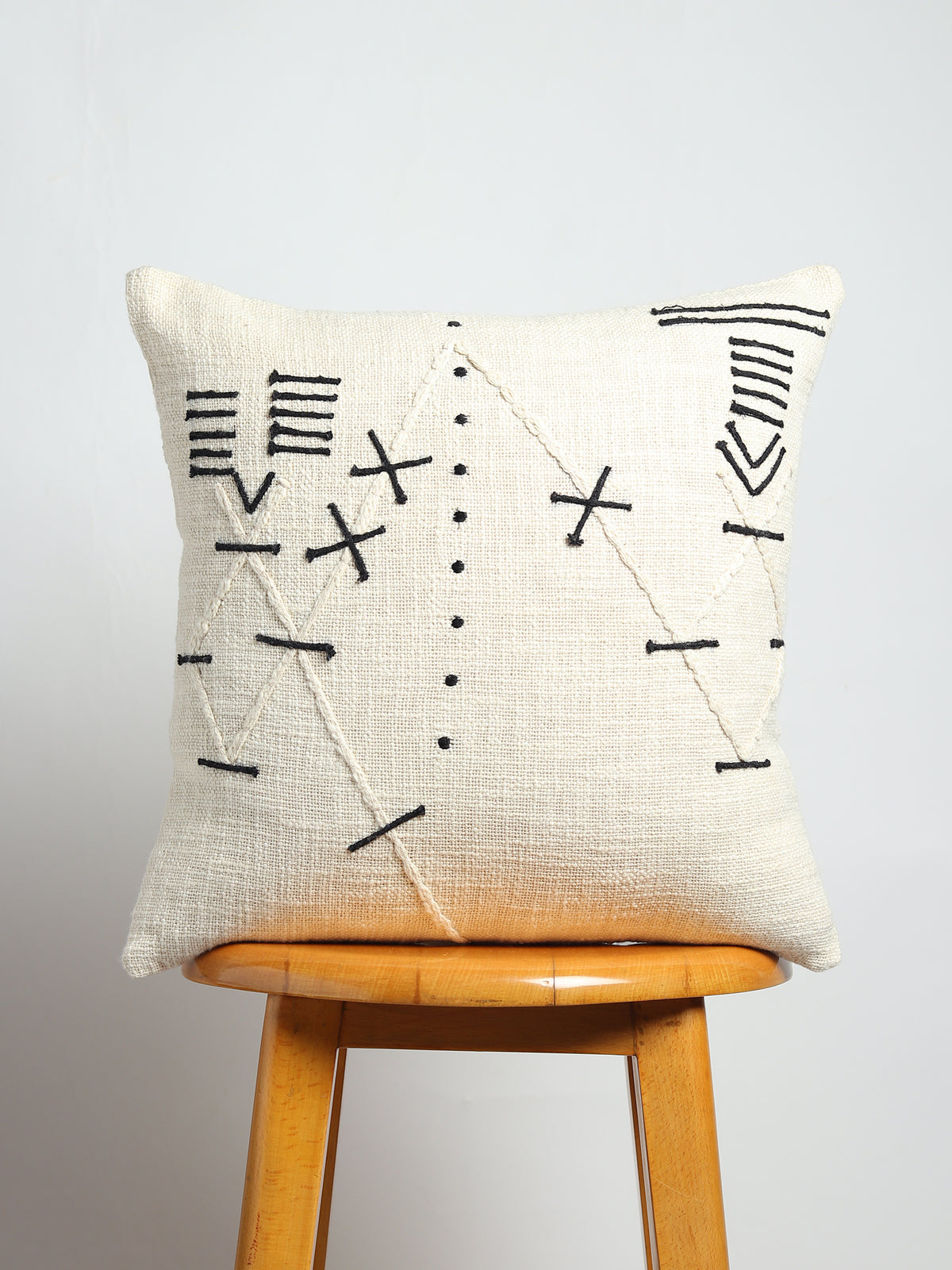 Alcippe Hand-Embroidered Square Cushion Cover