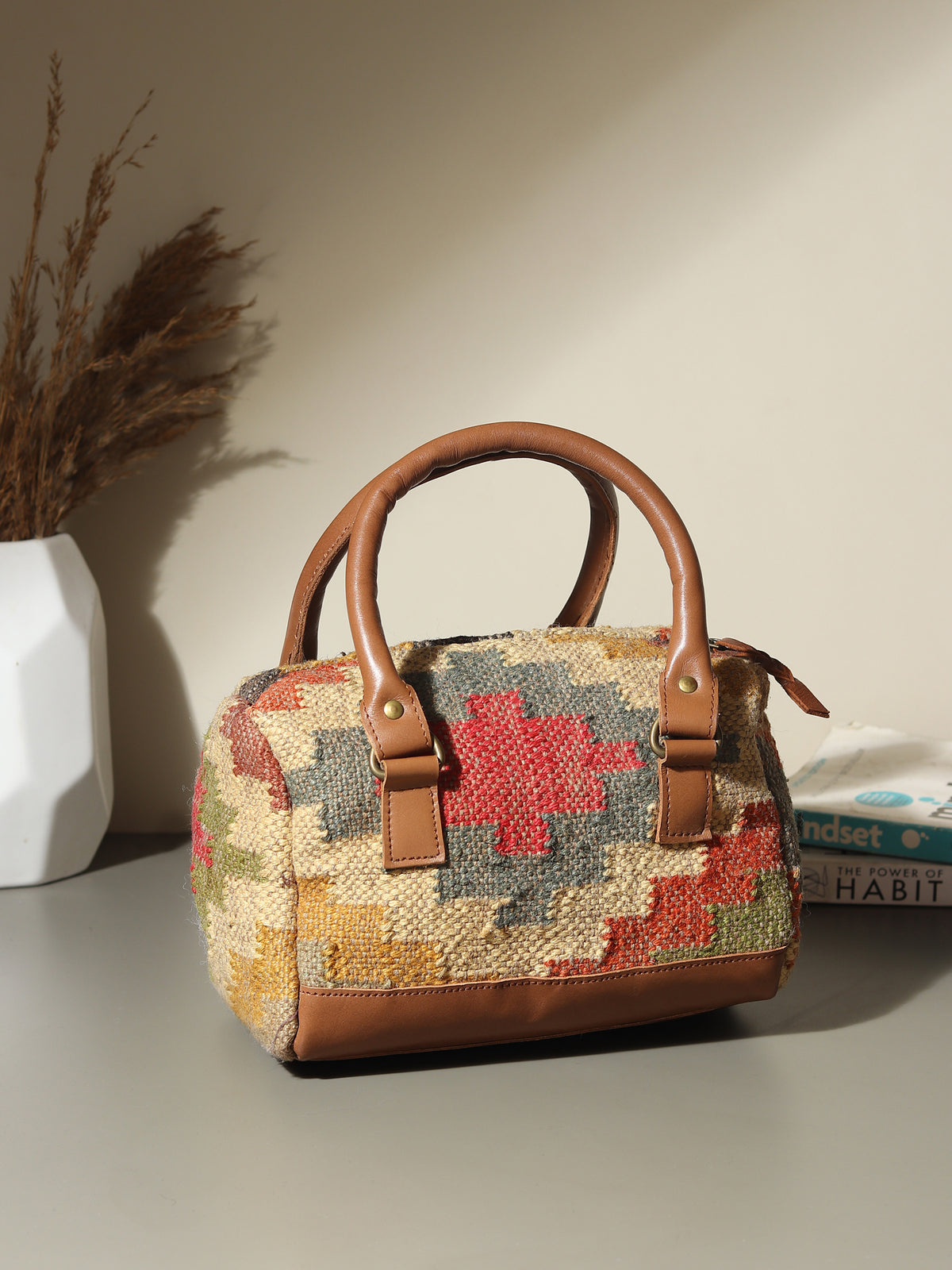 Digilent duffle bag kilim textile detail — Art Avenue