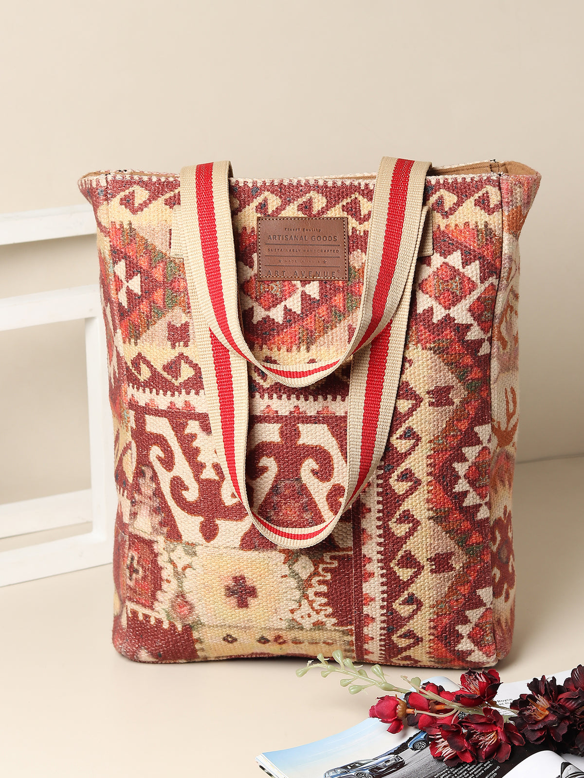 Coutivana tote bag embroidery detail — Art Avenue