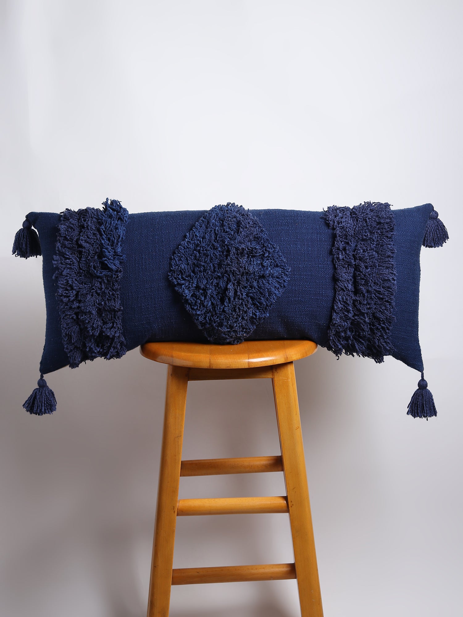 Arke Tufted Shaggy Lumbar Cushion Cover