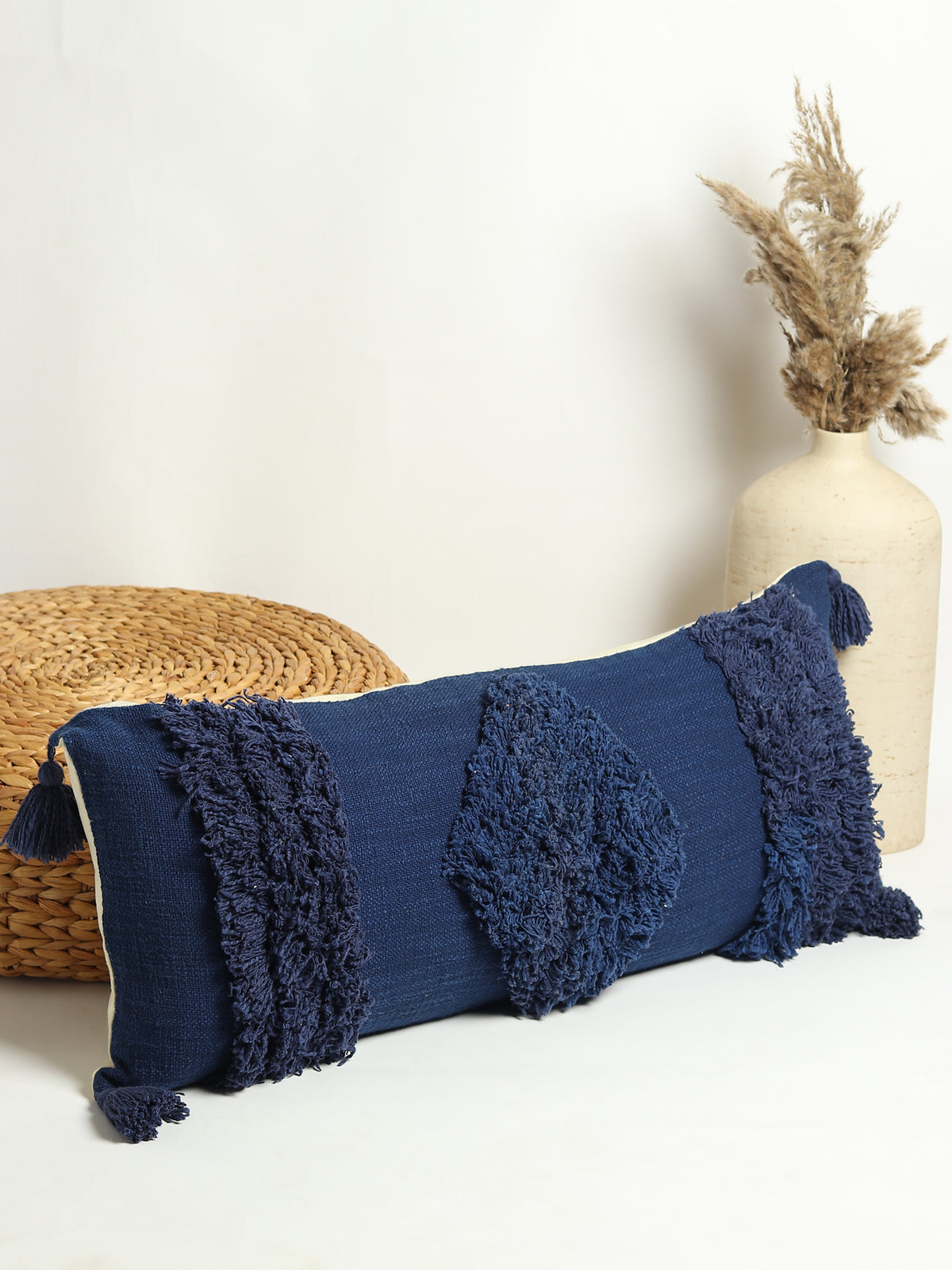 Arke Tufted Shaggy Lumbar Cushion Cover