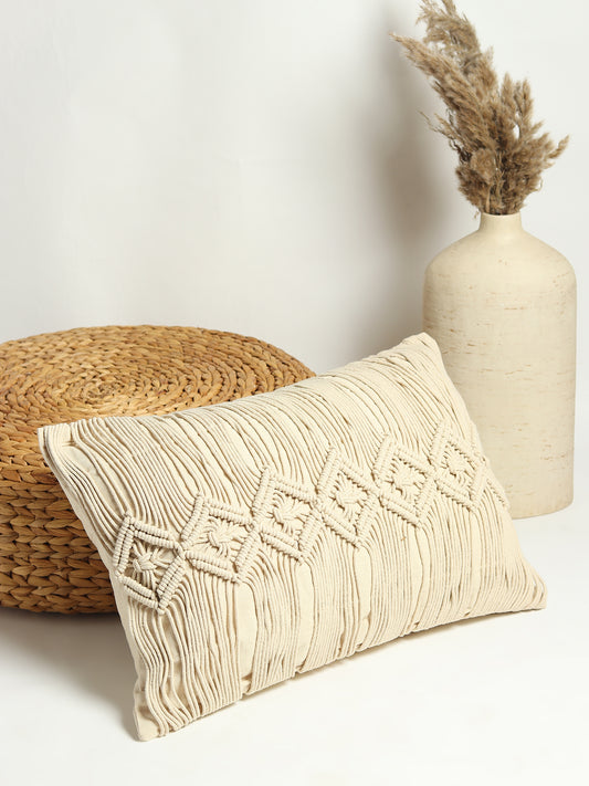 Diamond Macramé Lumbar Cushion Cover