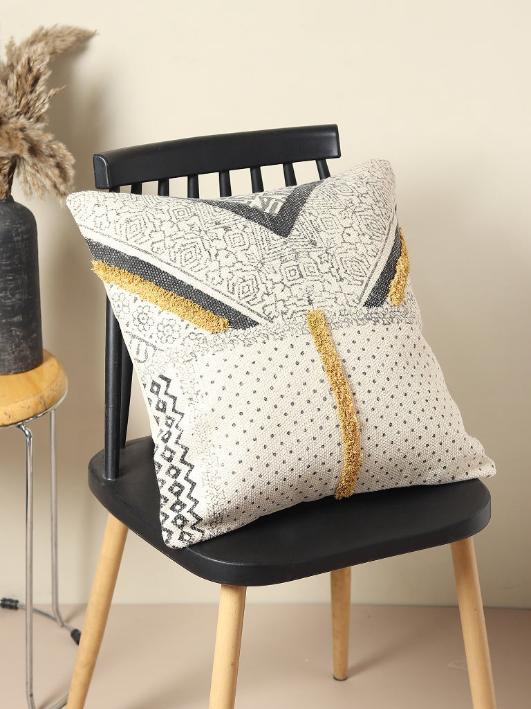 Lilith Block-Printed Square Cushion Cover