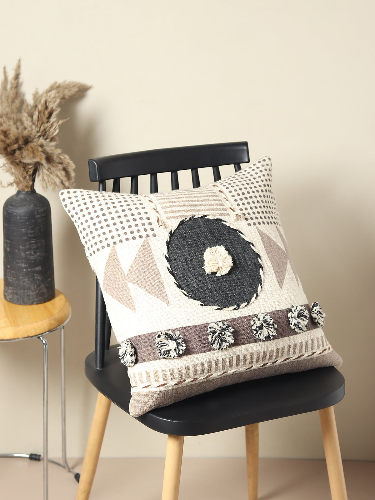 Balder Embroidered Square Cushion Cover